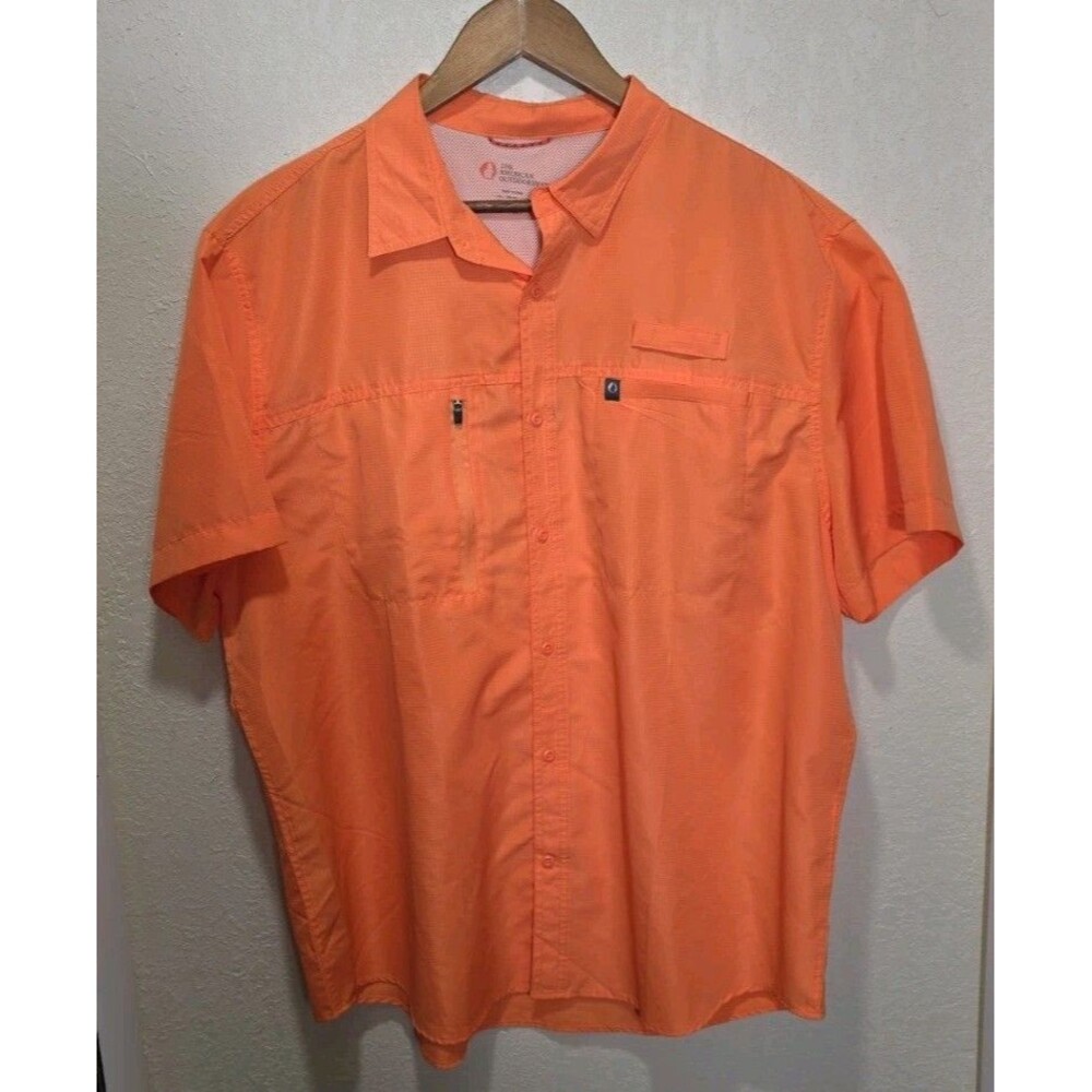 The American Outdoorsman Vented Fishing Button Up Collared Shirt Men's 2XL